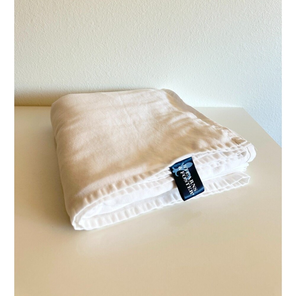 Stearns & Foster Queen Top Sheet SFIN-34 Cotton Lyocell Blend White 90"x108"